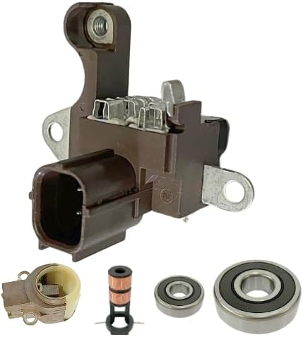 New Alternator Kit Regulator Brush Holder Brushes Bearings Slip Ring in6365rk6 Replacement For Acu. RL, TL, TSX, MDX, ZDX 2010 2011 2012 (3.7L, 3.5L)