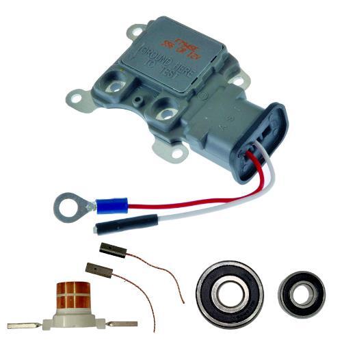 For New Alternator kit 6 Ford Mazda Mercury Regulator Brushes Bearings Slip Ring