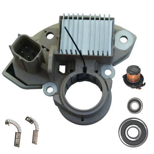 For New Alternator kit 6 Honda 09-2014 Regulator Brush Holder Bearings Slip Ring