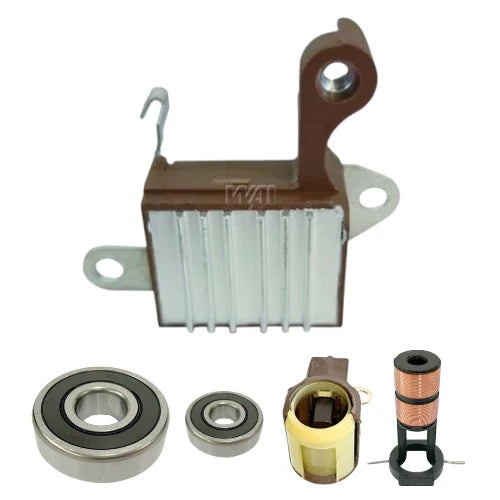 For New Alternator kit 6 Acura Honda Regulator Brush Holder Bearings & Slip Ring