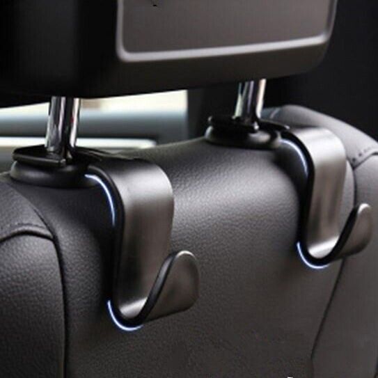 4Pcs Car Seat Back Headrest Hooks Hanger Holder Hook for Bag Purse Cloth Grocery