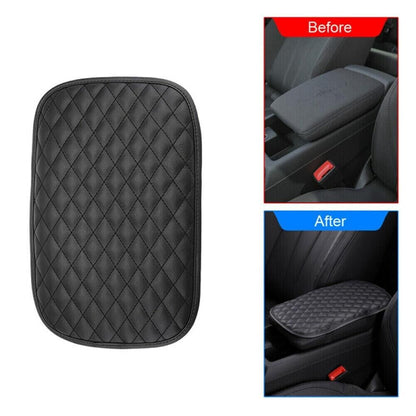 Car Armrest Cushion Cover Center Console Box Pad Protector Free Seatbelt Ext.