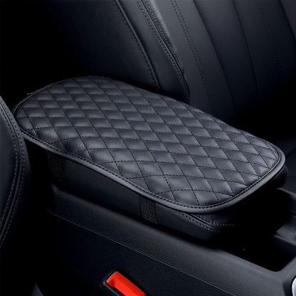 Car Armrest Cushion Cover Center Console Box Pad Protector Free Seatbelt Ext.