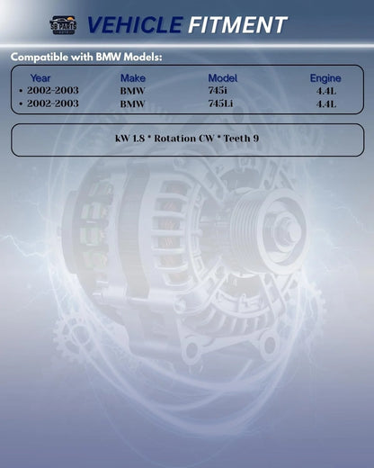 New Starter For BMW 745i 4.4L 2002 2003, BMW 745Li 4.4L 2002 2003