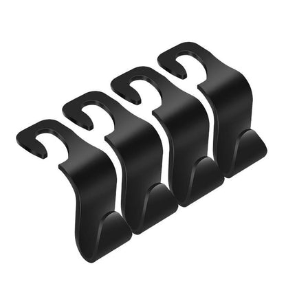 4Pcs Car Seat Back Headrest Hooks Hanger Holder Hook for Bag Purse Cloth Grocery