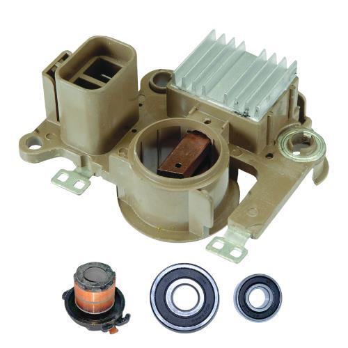 For New Alternator kit 6 Mitsubishi Plymouth Regulator Brush Bearings Slip Ring