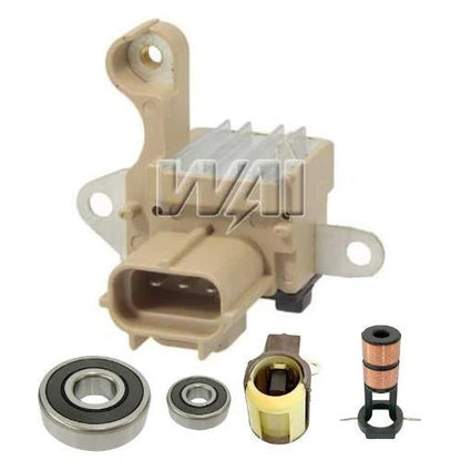 For New Alternator kit 6 Ford Lincoln Regulator Brush Holder Bearings Slip Ring