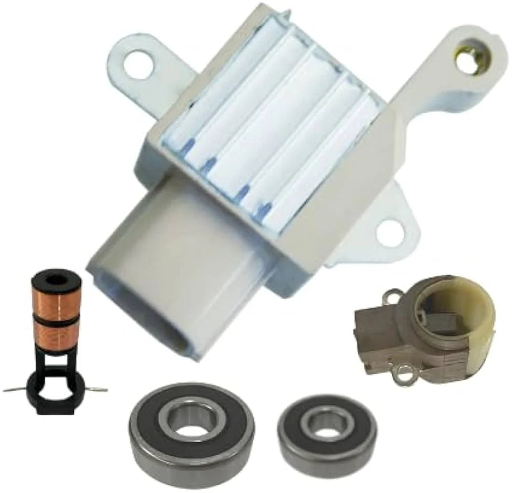 Fits New Alternator kit 6 Acura Honda Regulator Bearings Brush Holder Slip Ring
