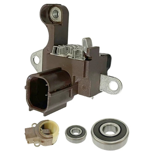 For New Alternator kit 3 Acura Honda Regulator Brush Holder/Brushes Bearings