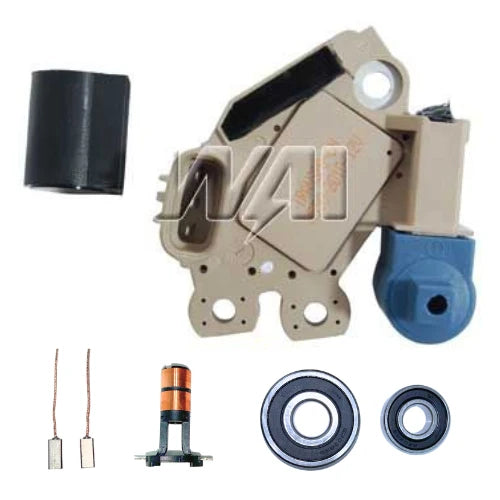For New Alternator kit 6 Hyundai Kia Regulator Brushes Bearings Slip Ring